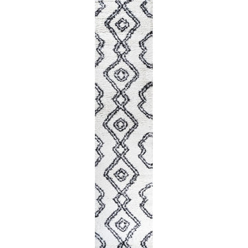 Deia Moroccan Style Diamond Shag Area Rug
